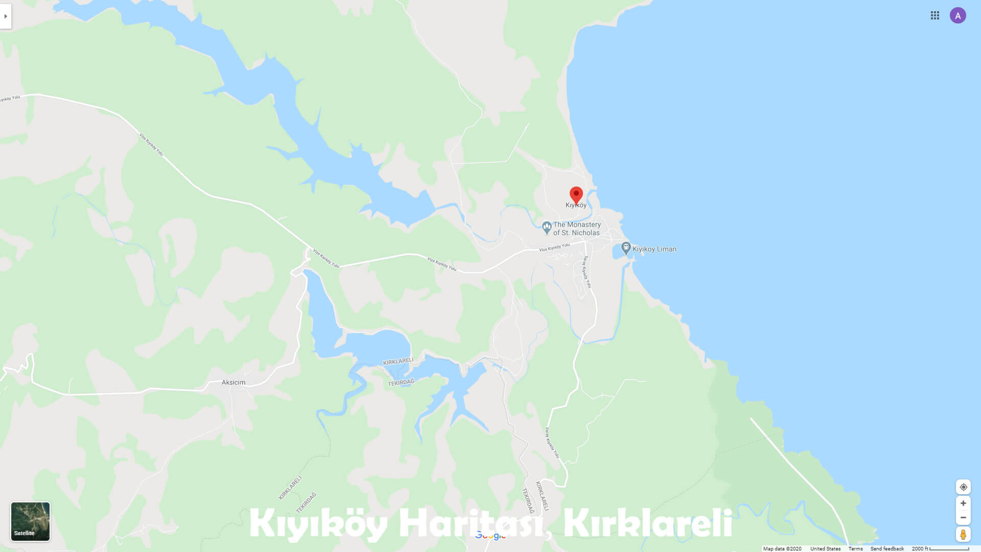 Kiyikoy Map, Kirklareli